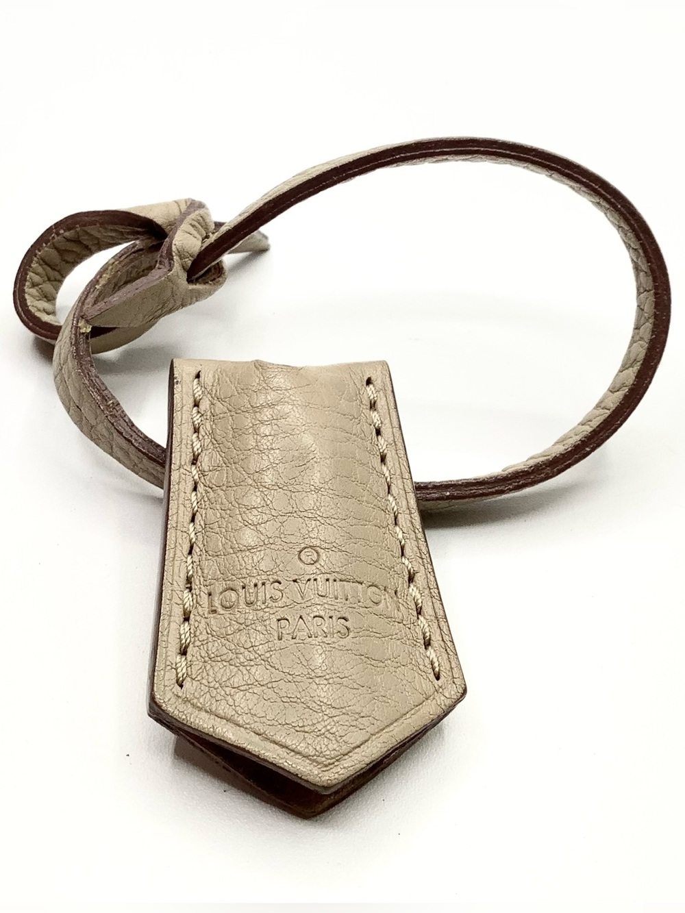 Louis Vuitton Taupe Leather Clochette & Keybell